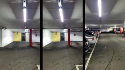 Kvarteret Mars parkeringsgarage - belysningsbild