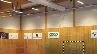 Idrottshall i Kristinehamn med MAX Ledbelysning och DALI2 styrning