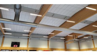 Idrottshall i Kristinehamn med MAX Ledbelysning och DALI2 styrning