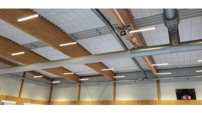 Idrottshall i Kristinehamn med MAX Ledbelysning och DALI2 styrning