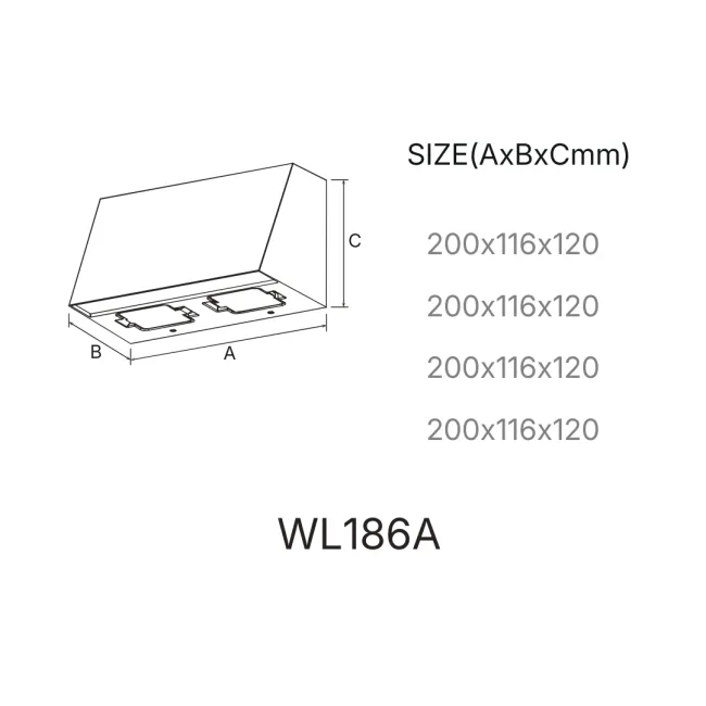 Wall light WL186A - m&aring;tt
