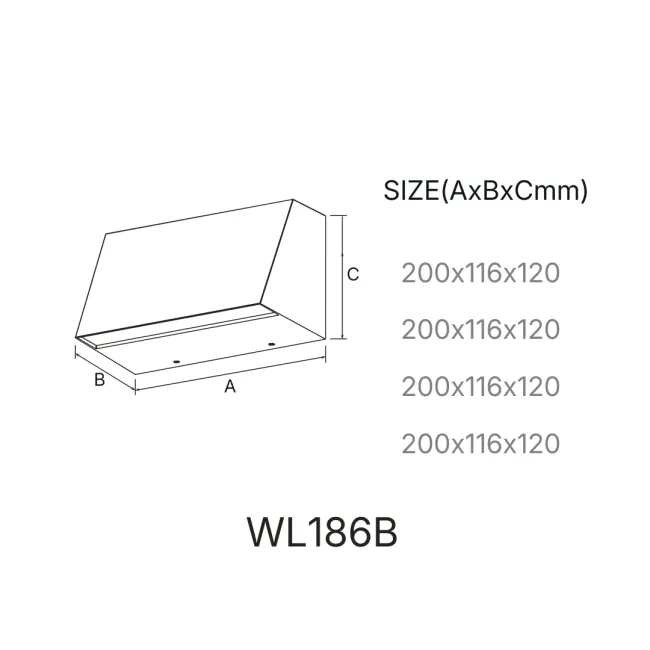 Wall light WL186B - m&aring;tt