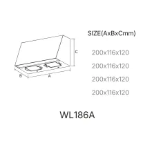 Wall light WL186A - m&aring;tt